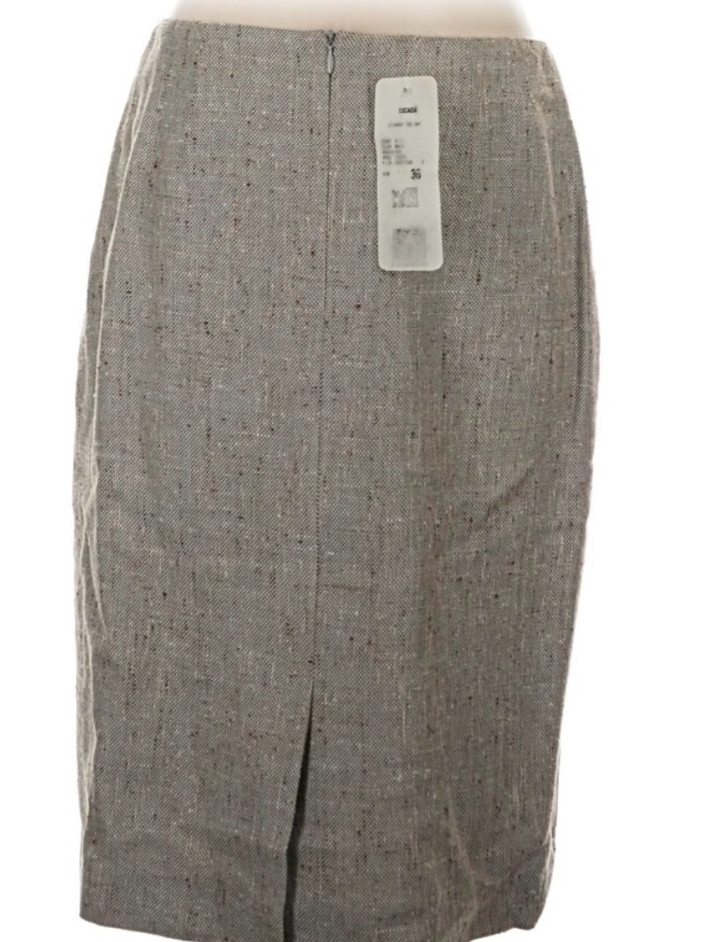 Escada Taupe Tweed Pencil Skirt
